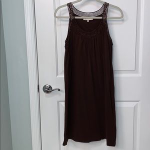 Jones New York Brown Summer Dress Sleeveless Med